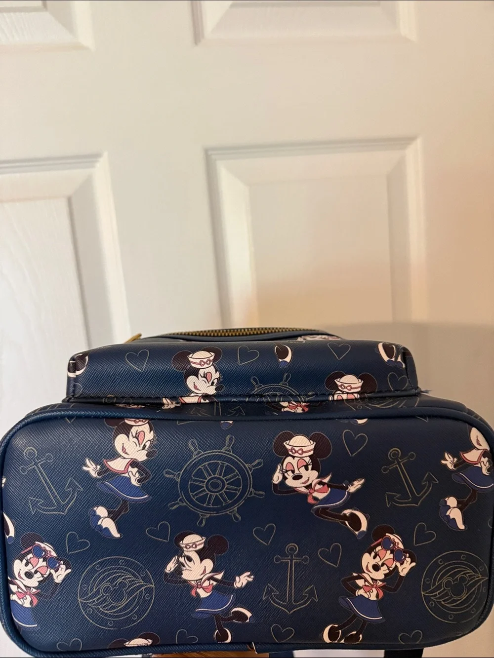 Disney Cruise line Loungefly Navy Minnie Mouse Nautical Mini Backpack - Picture 3 of 4